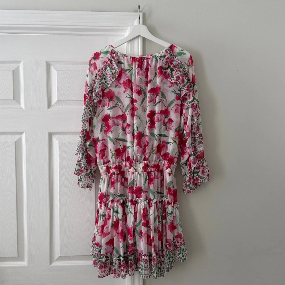 Misa Los Angeles Eliza Floral Tiered Chiffon Dress Medium NWT - Picture 4 of 7